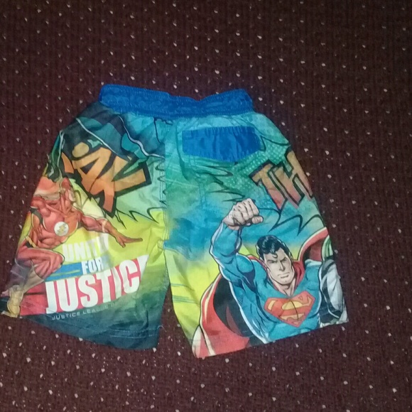 Boys blue justice league swim trunks size 3T - Picture 4 of 4
